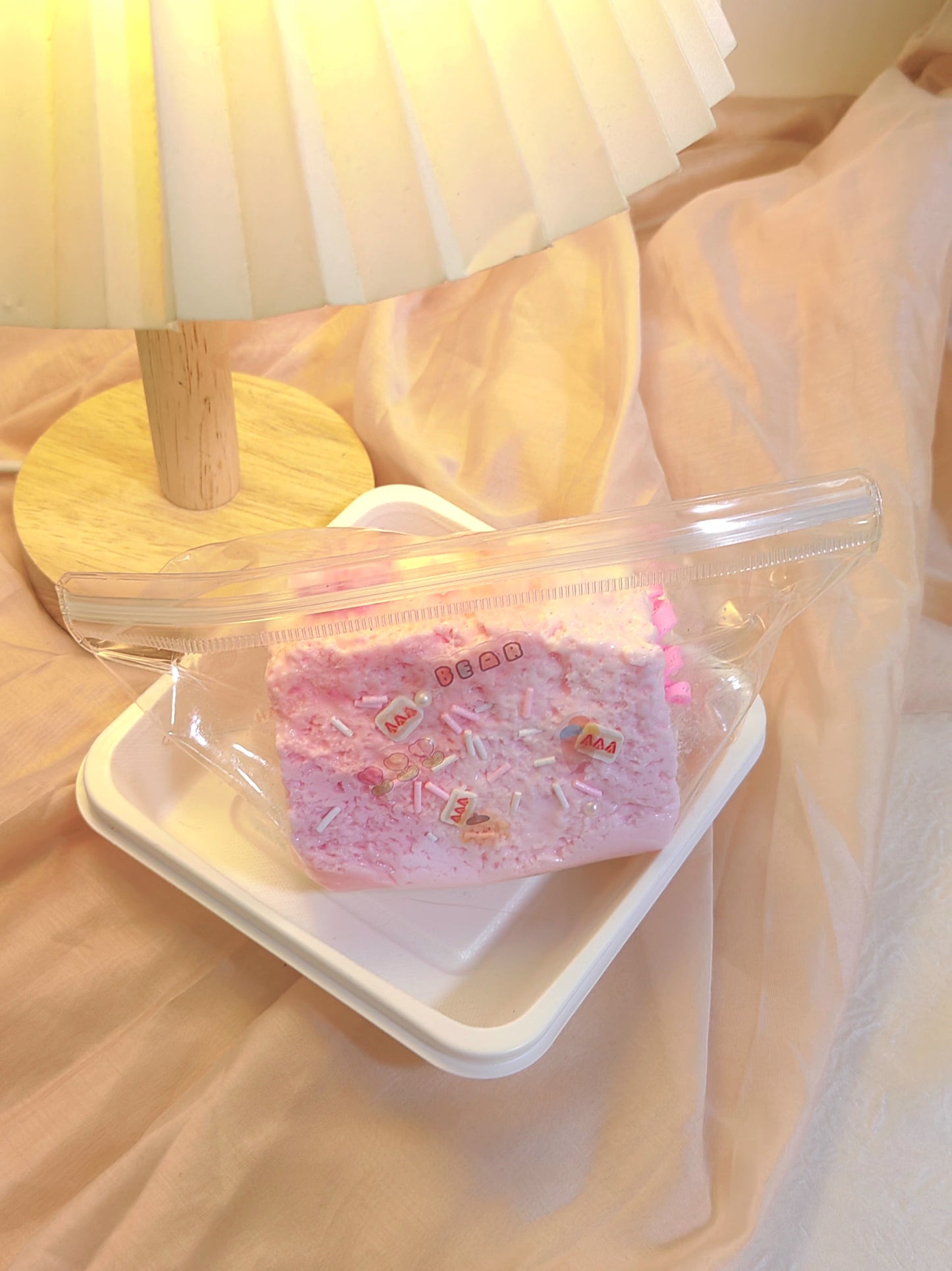 Pink M Toast Squishy Toy