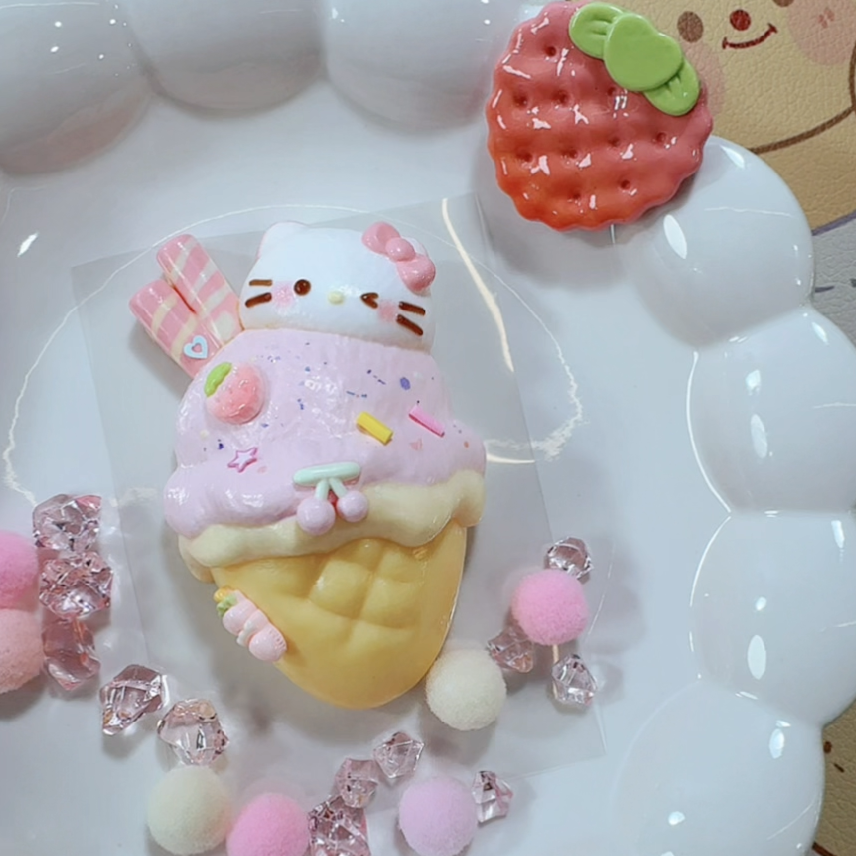 Ice-cream Kitty Squishy Toy