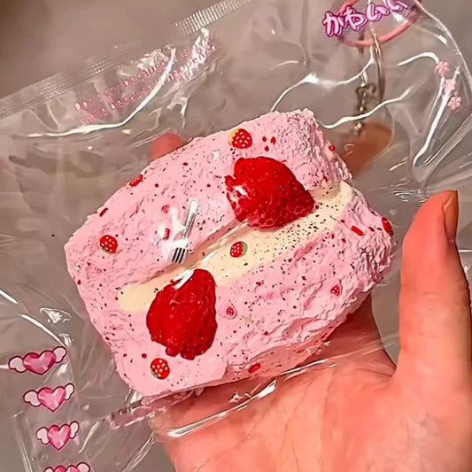 Strawberry Cream Buns Squishy Toy