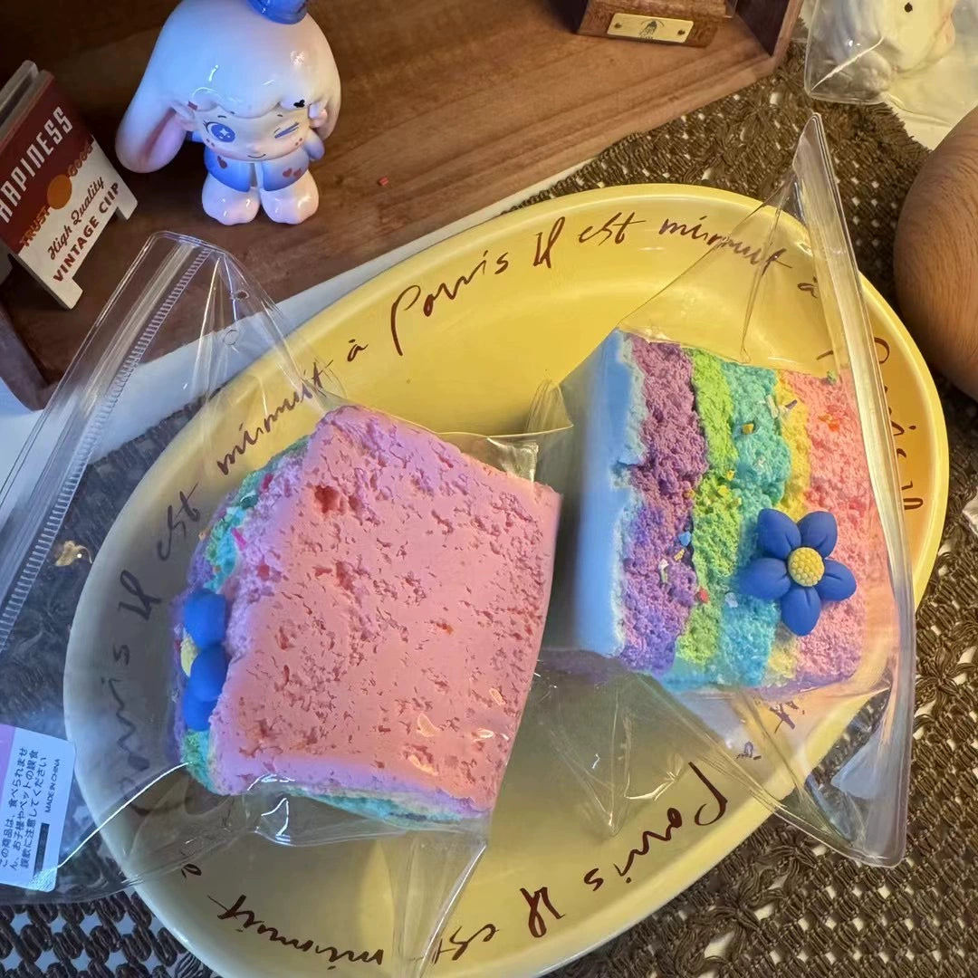 Rainbow Toast Squishy Toy