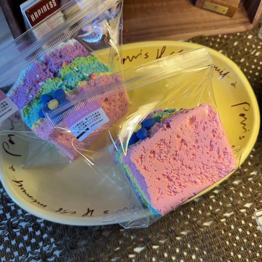 Rainbow Toast Squishy Toy